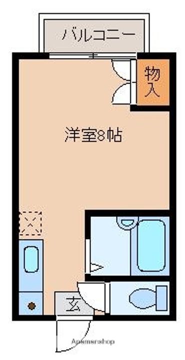 福博荘206の間取り