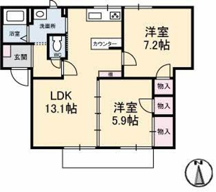 フレグランス恩田の間取り