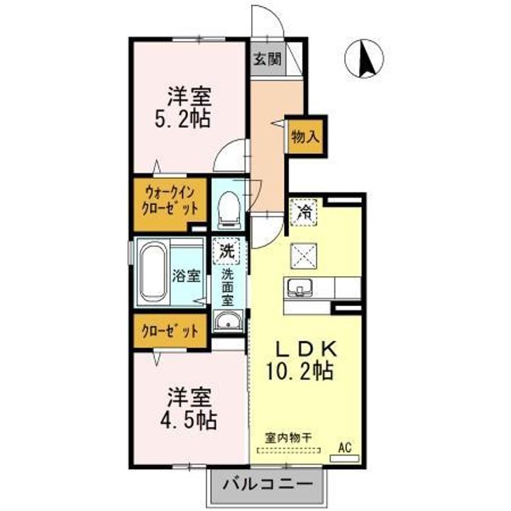 桐原第六ハイツの間取り