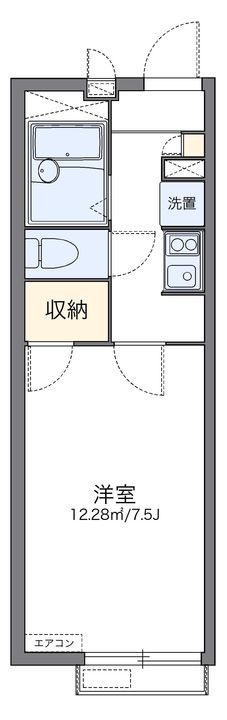 レオパレス下関中央201の間取り
