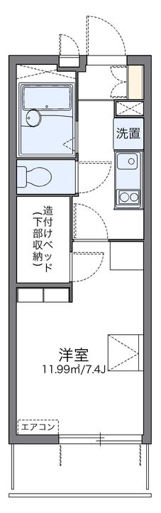 レオパレス入江204の間取り