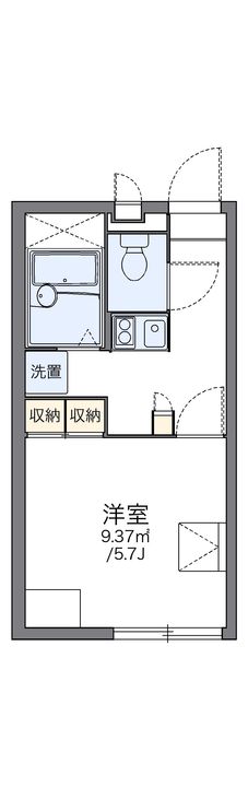 レオパレスプラナトピア203の間取り