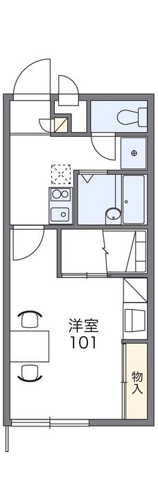 レオパレスブルーマリン206の間取り