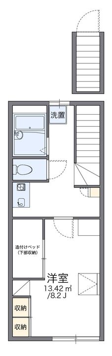 レオパレスかのん202の間取り