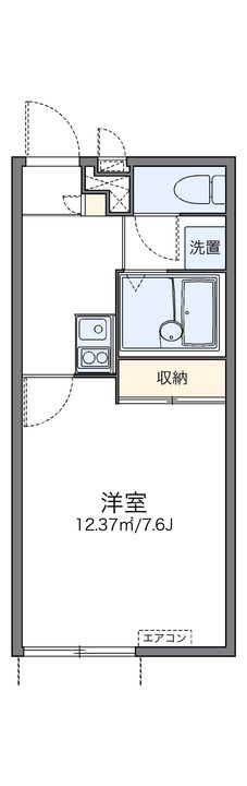 レオパレスサンフラワー向洋102の間取り