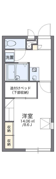 レオパレスアンダンティーノ108の間取り