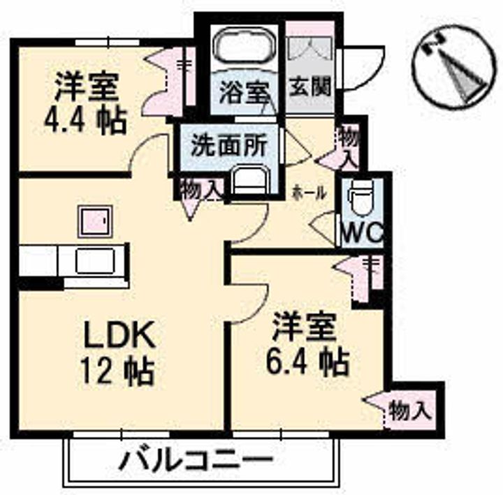 シャーメゾン ラ・モード ガーデンズ Ⅲの間取り