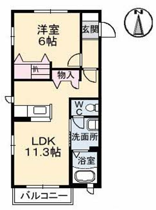 幡生SHM サンヒルズコート0205の間取り