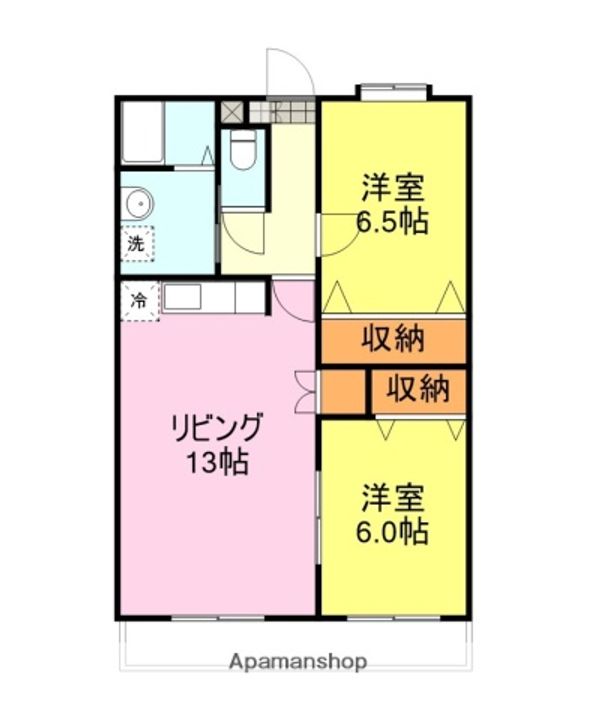 サバービア綾羅木Ⅱ302の間取り