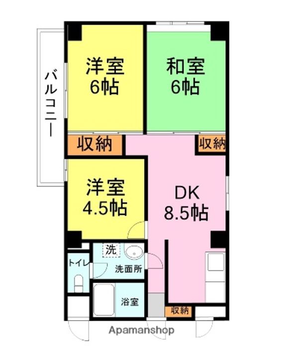 コートハウス下関岬之町303の間取り