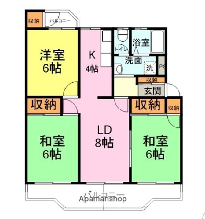 リズム綾羅木B301の間取り