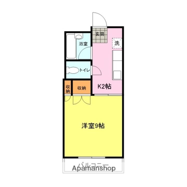 山口県下関市川中豊町7丁目の賃貸アパート202の間取り