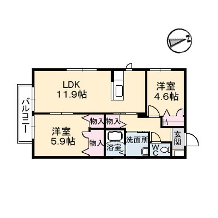 シャーメゾンスマイルアイの間取り
