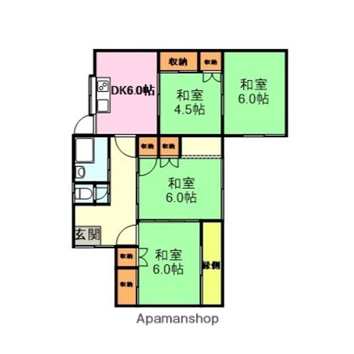 山口県下関市彦島塩浜町2丁目(一戸建)の賃貸物件戸建ての間取り