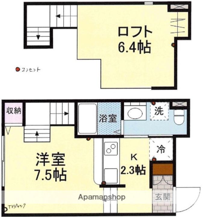 ヴィラ・フォンティーヌ山の田201の間取り