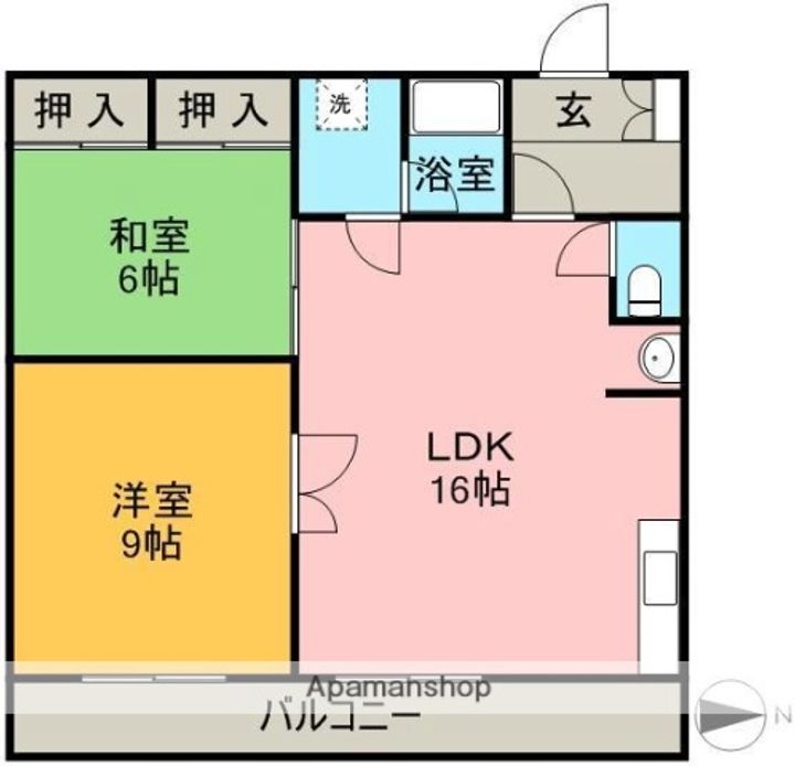ハイツフジタ408の間取り