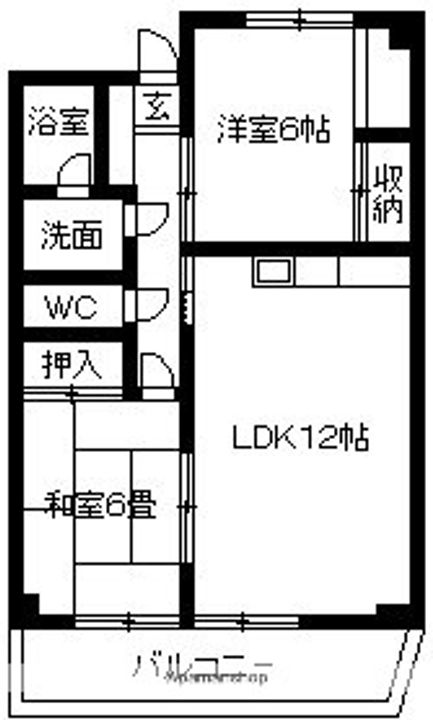 第2春日ハイツ506の間取り