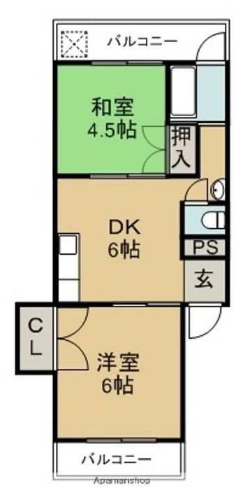 ラ・フィーネ住吉302の間取り