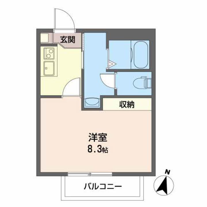 CASA安宅 B棟の間取り