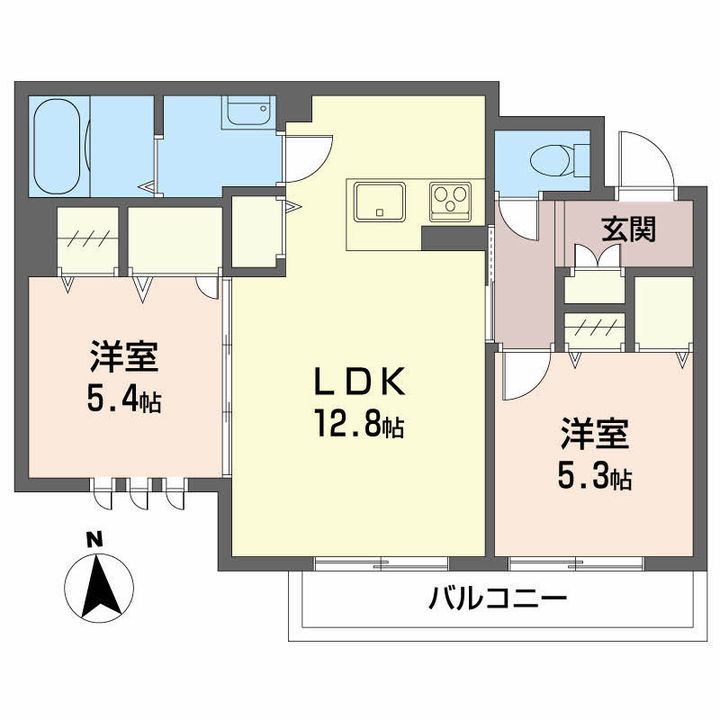 ベレオ南矢三の間取り
