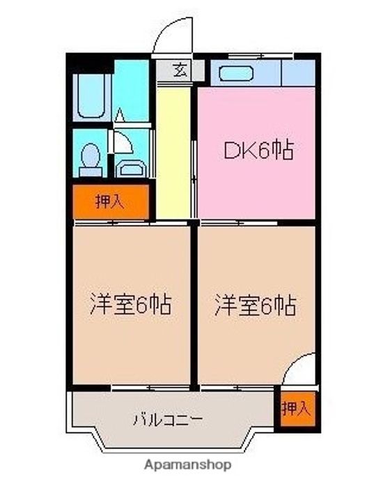 コーポ中野203の間取り