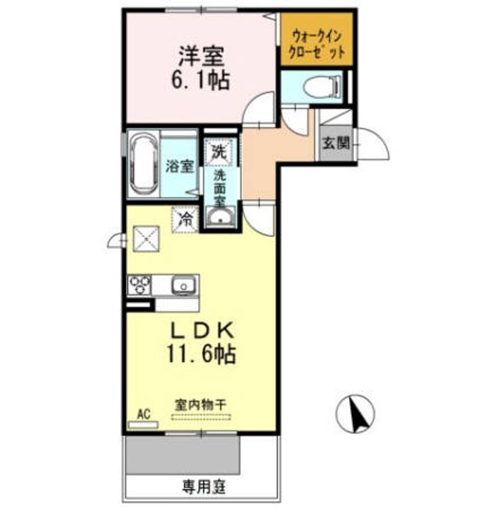 ホワイト バード Ⅱ A棟の間取り