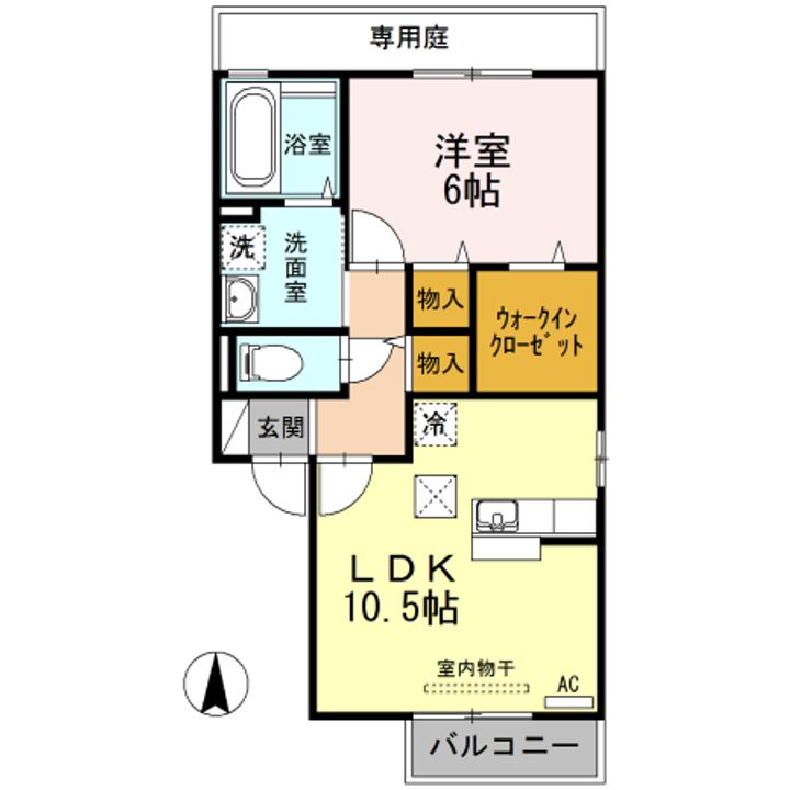 コーポK D棟の間取り