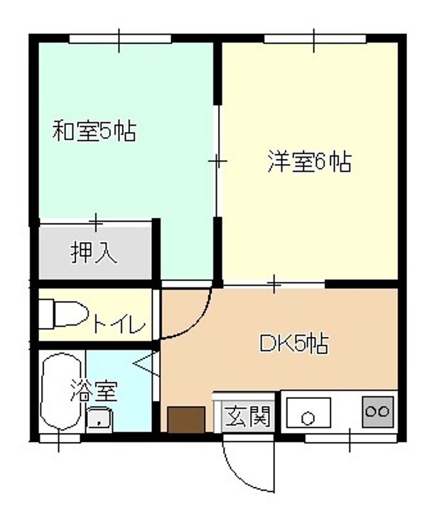 岩倉マンション101の間取り
