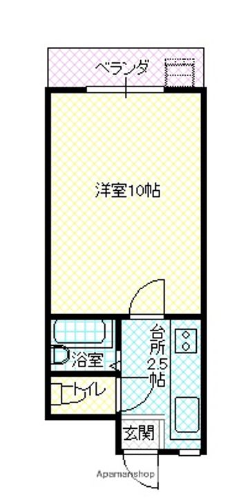 徳島県吉野川市鴨島町上下島の賃貸マンションの間取り