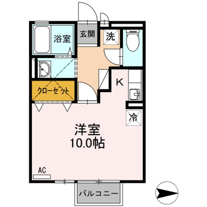 サンクレール沙羅203の間取り