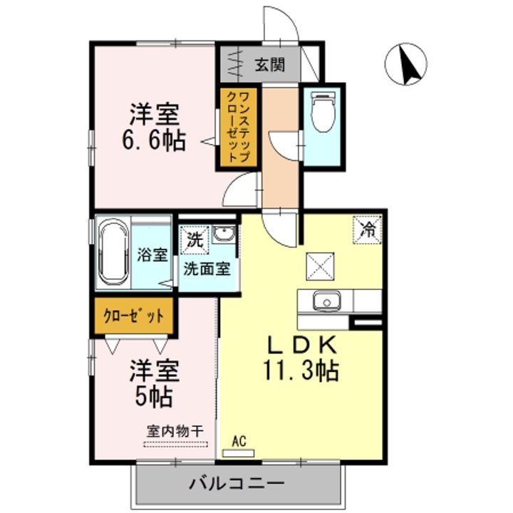 ロン・ラポール D棟の間取り