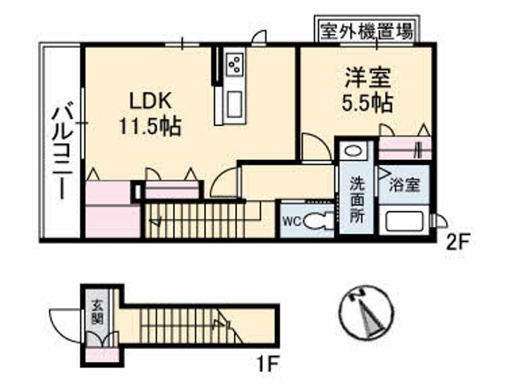 ベレオ亀井町の間取り