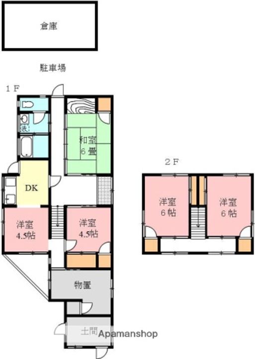 香川県高松市香川町川東上(一戸建)の賃貸物件戸建ての間取り