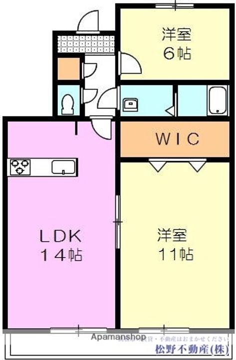 ファミリーハイツ太田205号室の間取り