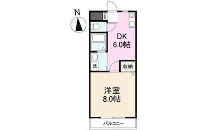 ガーデンハイツ三名弐番館206の間取り