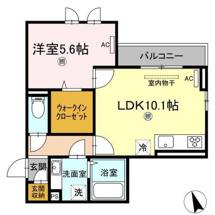 アパッショナート東浜の間取り