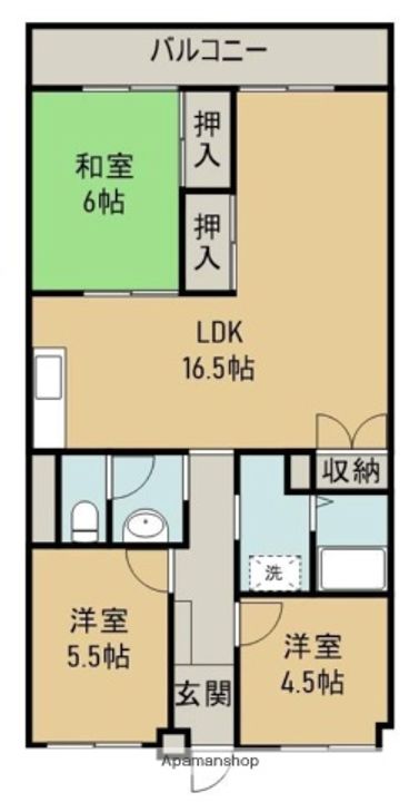 アサヒパレス庄内の間取り