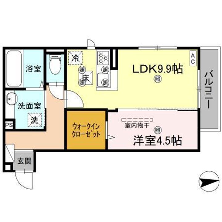 プランドール桜木の間取り