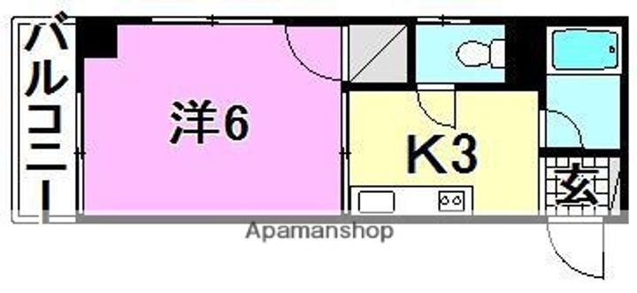 ぷれいす 友206の間取り