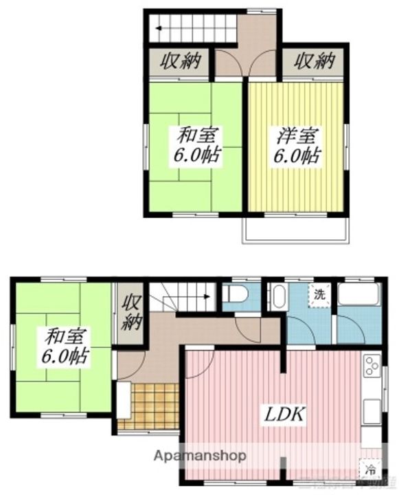愛媛県松山市竹原3丁目(一戸建)の賃貸物件の間取り