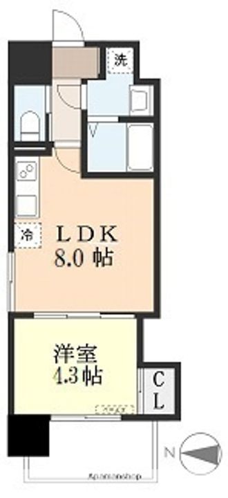 MAYFAIR HONMACHI SQUARE101の間取り