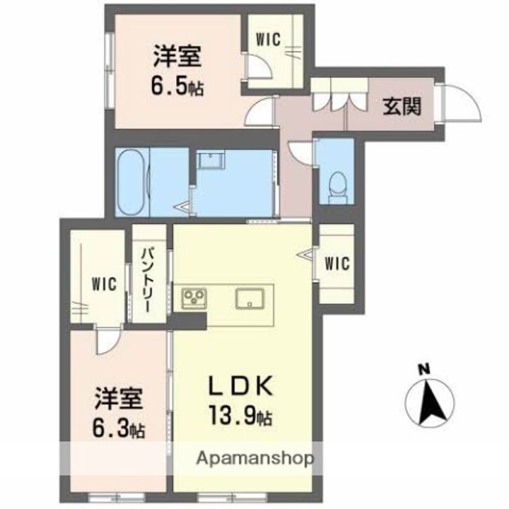シャーメゾンステージ古川西 A棟の間取り