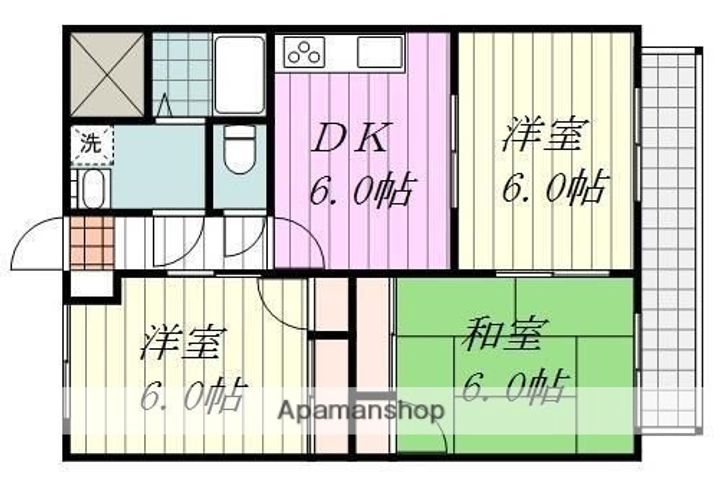 ブルースカイ山西の間取り