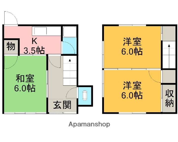 愛媛県松山市北斎院町(一戸建)の賃貸物件の間取り