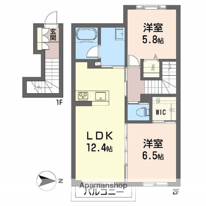シャーメゾン椿202の間取り