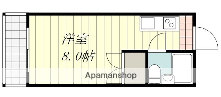 愛媛県松山市清水町1丁目の賃貸マンションの間取り