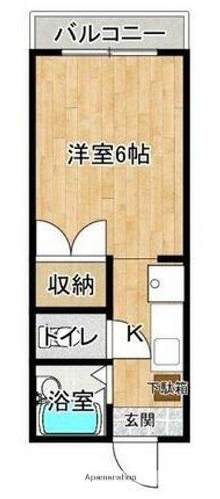 愛媛県東温市志津川の賃貸マンションの間取り