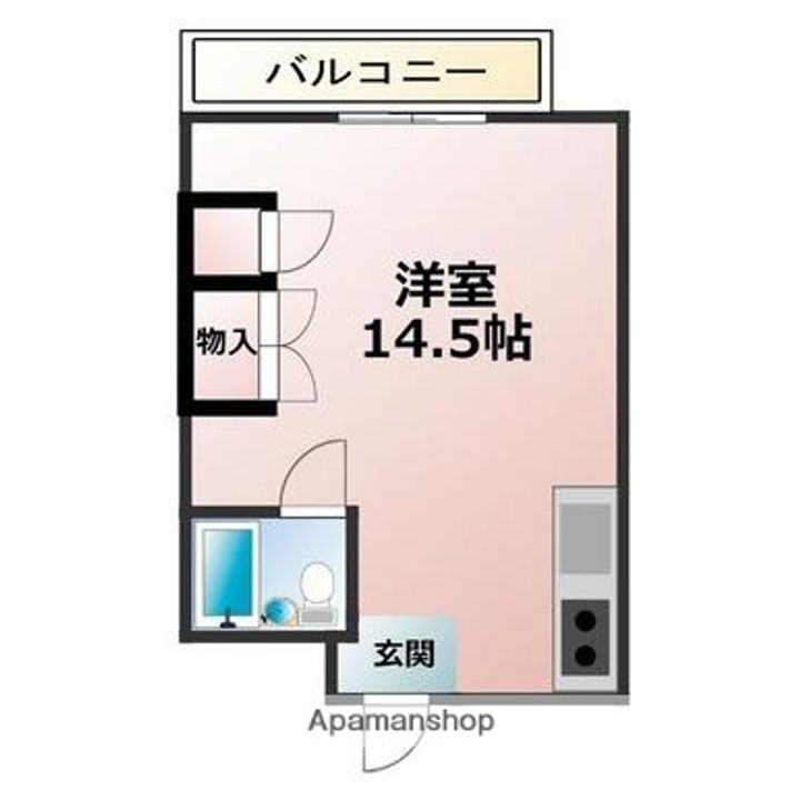 愛媛県東温市南方の賃貸マンションの間取り