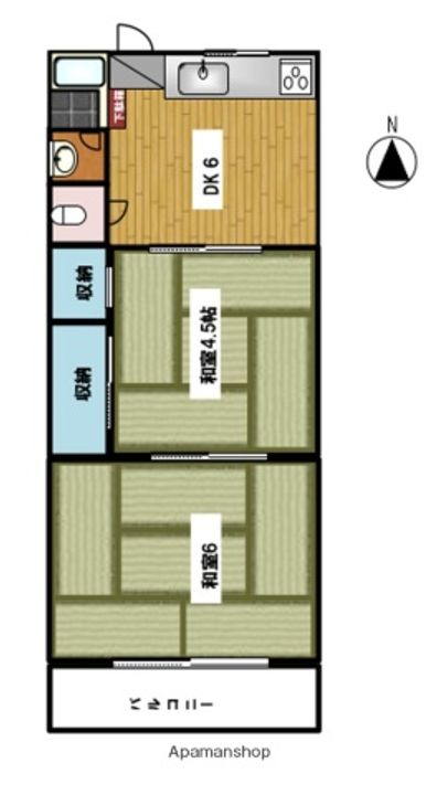 内浜町アパートの間取り