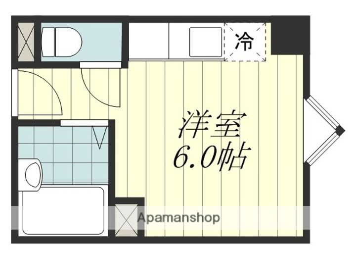 愛媛県松山市緑町2丁目の賃貸マンションの間取り